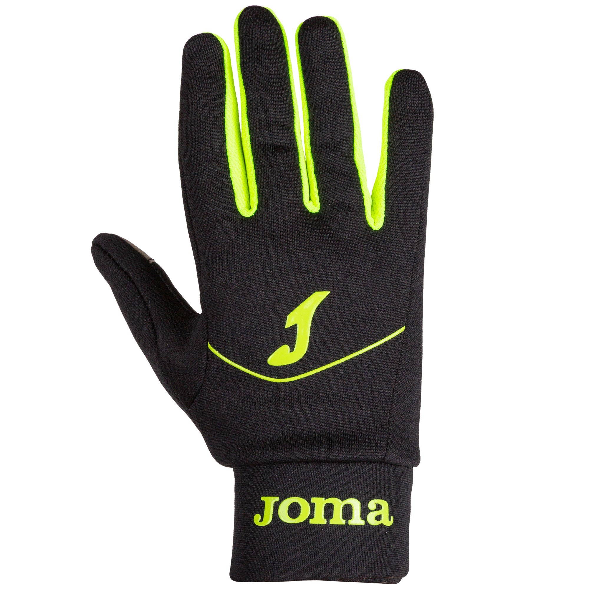 Guanti Running tattile nero-giallo fluorescente