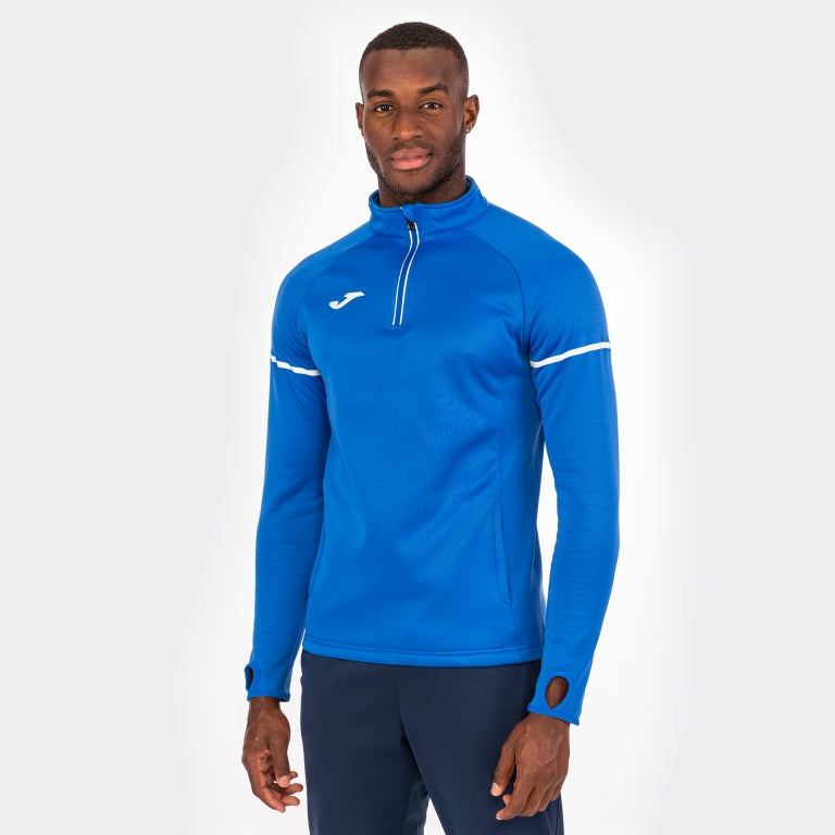 Felpa 1/2 cerniera Race blu royal
