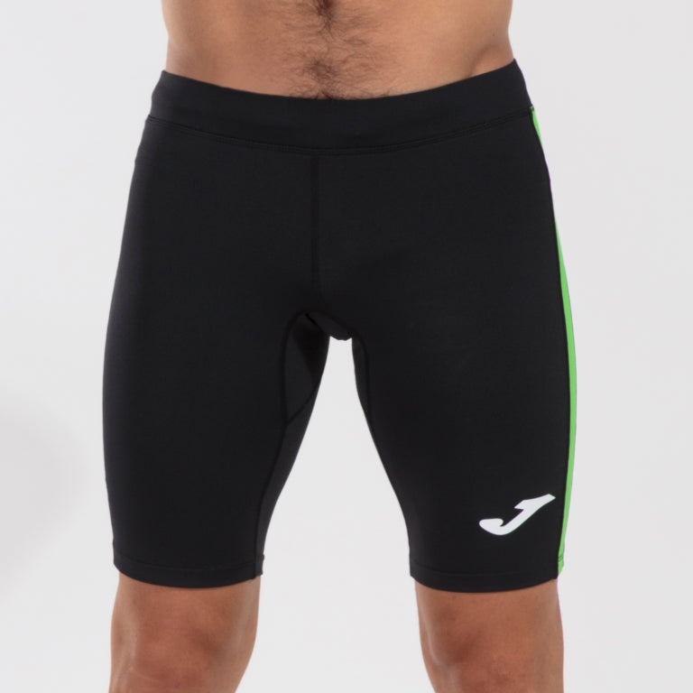 Collant corto Elite VII nero-verde fluorescente