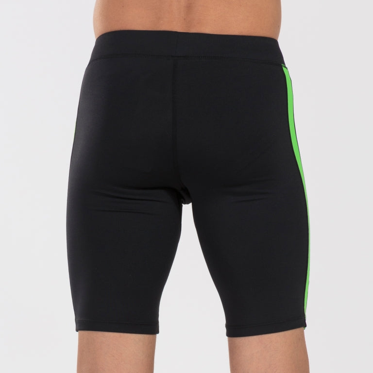 Collant corto Elite VII nero-verde fluorescente