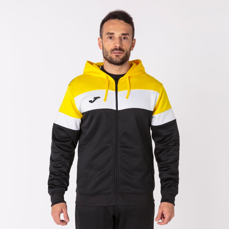 Felpa Crew IV nero-giallo