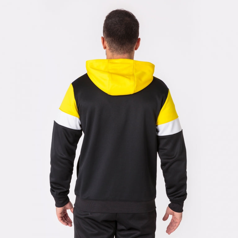 Felpa Crew IV nero-giallo