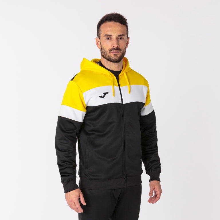 Felpa Crew IV nero-giallo