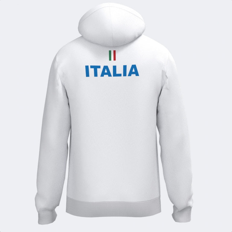 GIACCA CON CAPPUCCIO FED. ITALIA TENNIS BLANCO
