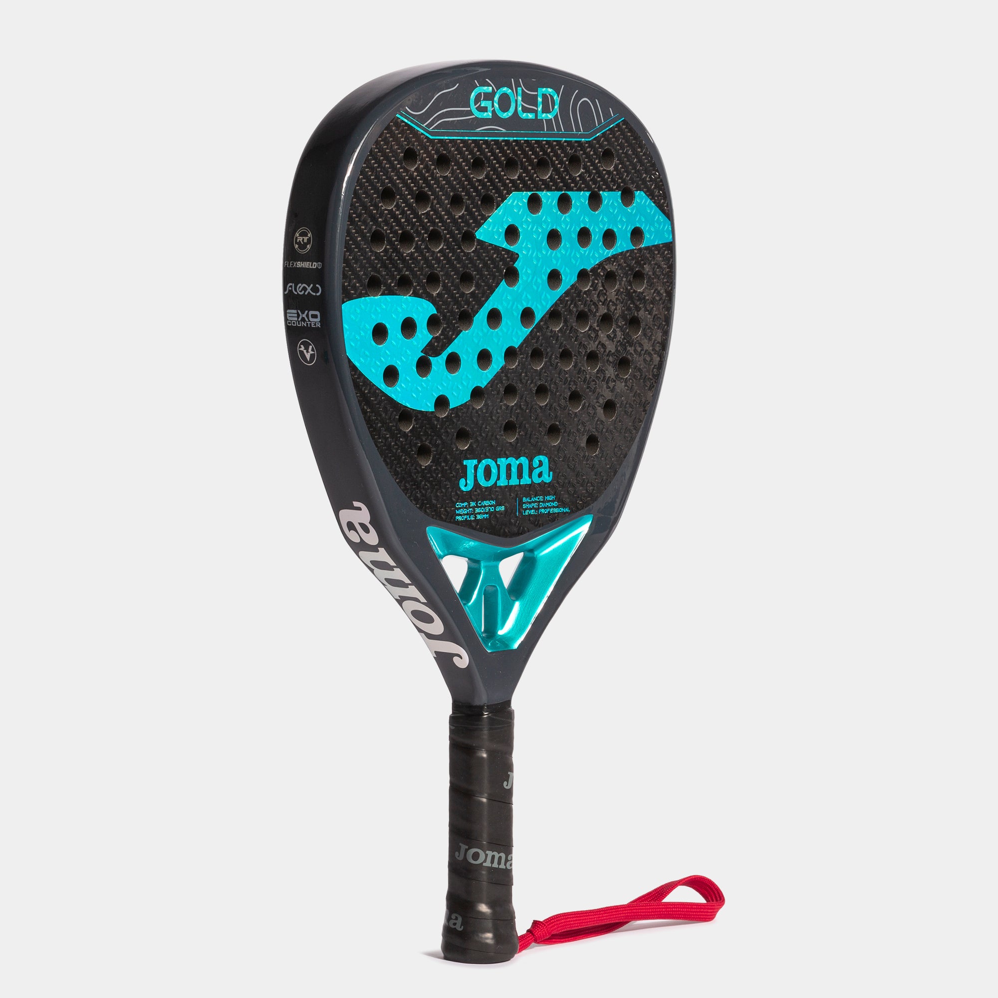 RACCHETTA PADEL GOLD NERO TURQUESA