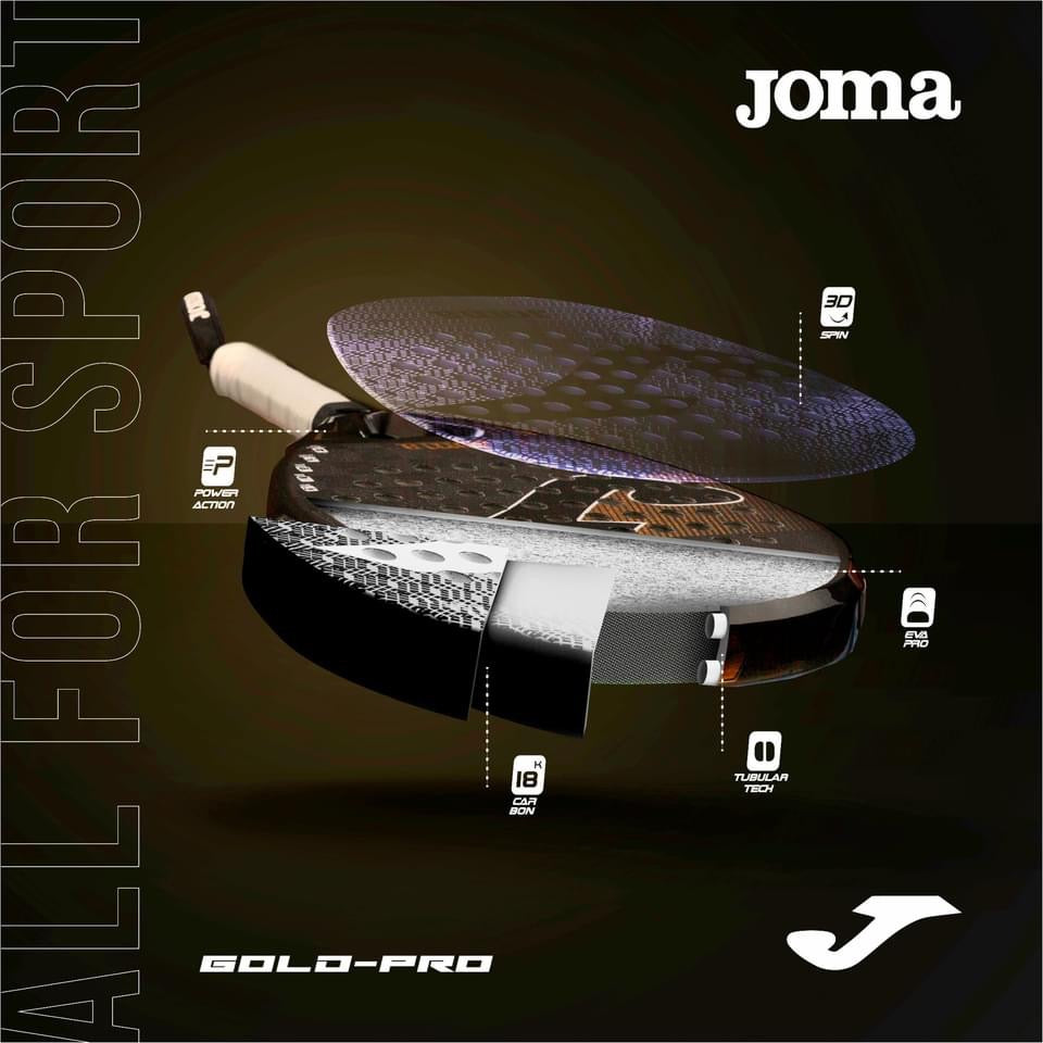 Racchetta Padel Gold Pro Nero-Rosso