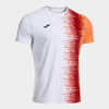 CAMISETA MANGA CORTA SMASH BLANCO NARANJA