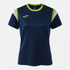 T-SHIRT DONNA TERRA BLU SCURO LIME