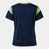 T-SHIRT DONNA TERRA BLU SCURO LIME