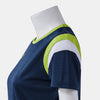 T-SHIRT DONNA TERRA BLU SCURO LIME