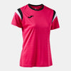 T-SHIRT DONNA TERRA FUCSIA NERA