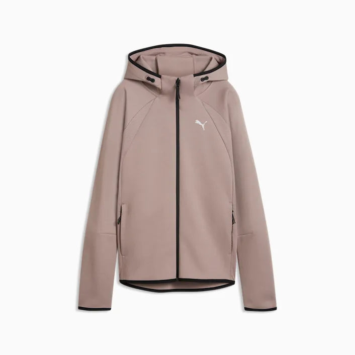 Felpa con cappuccio e zip integrale Evostripe da donna