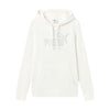 Felpa da Donna Bianca logo frontale in strass Puma